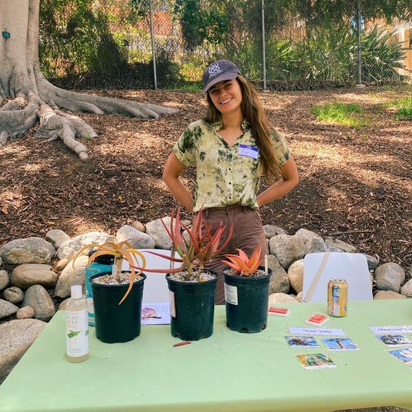 Dr. Pierrat leading a tour at the UCLA Mathias Botanical Gardens