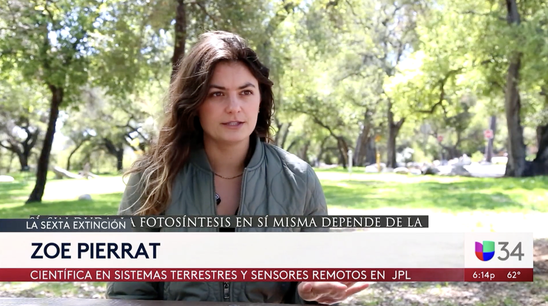 Univision 34 Los Angeles broadcast on climate change and extinction